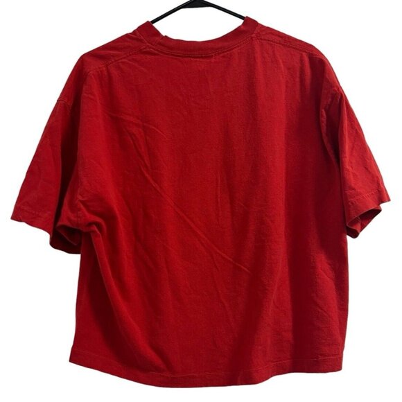 VINTAGE M&Ms Yellow T‎ Shirt Size L/XL Short Sleeve Graphic Red  90s Y2K - Picture 2 of 12